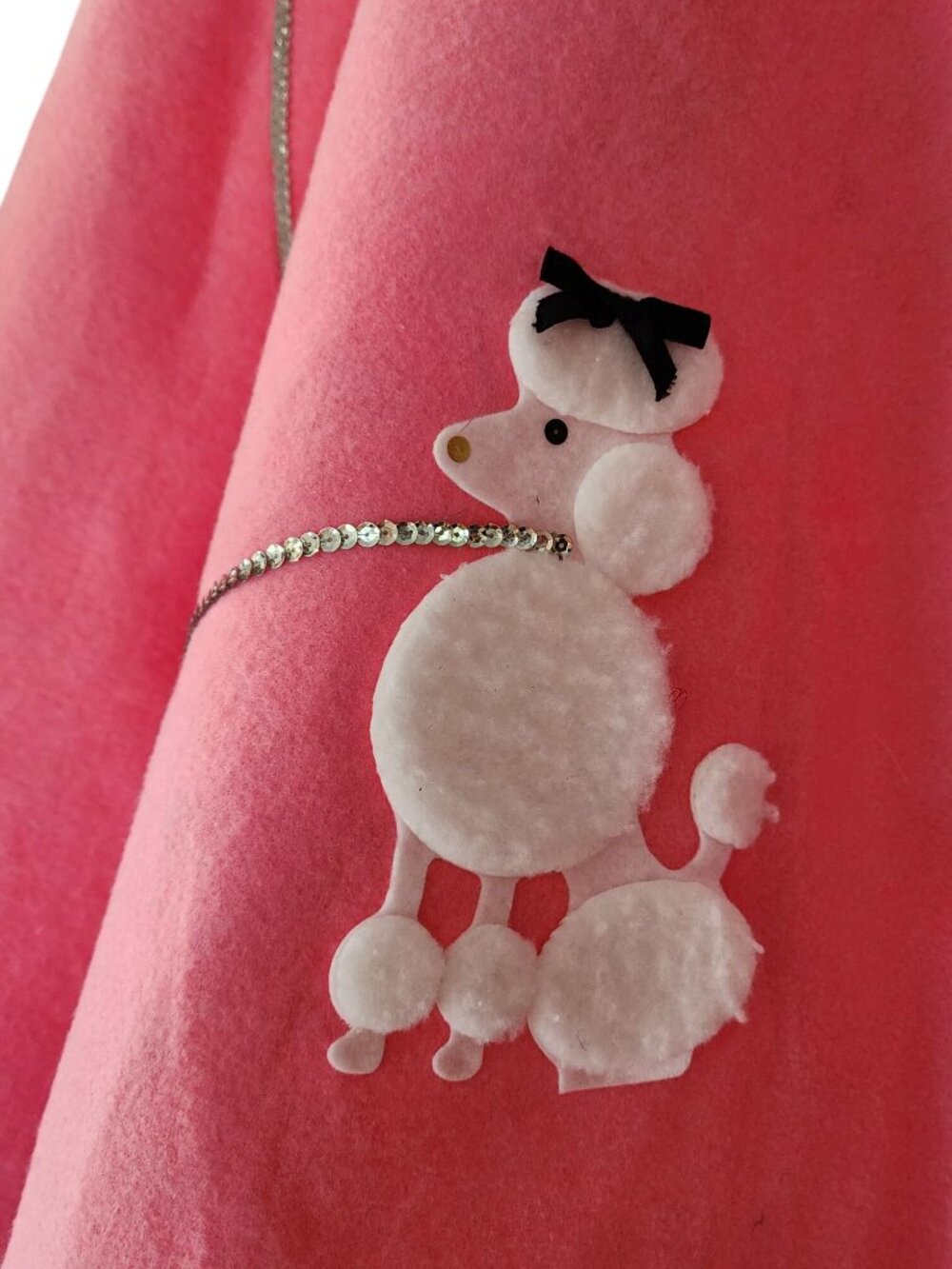 Poodle Skirt Halloween Pink W/ White Poodle Womens Size Medium - Picture 2 of 4